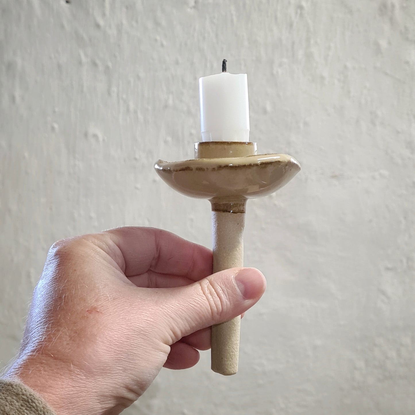 Candle holder for bottle