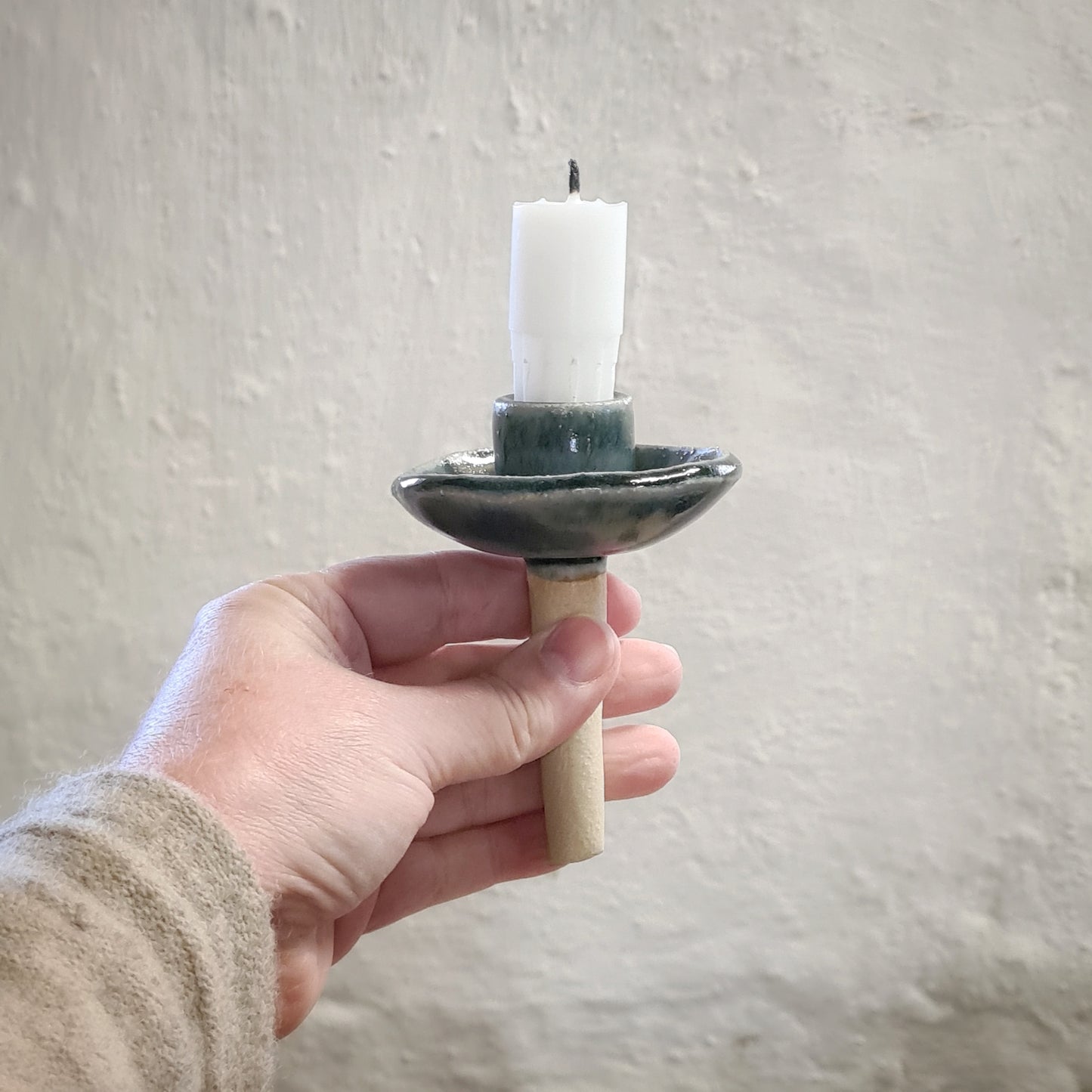 Candle holder for bottle