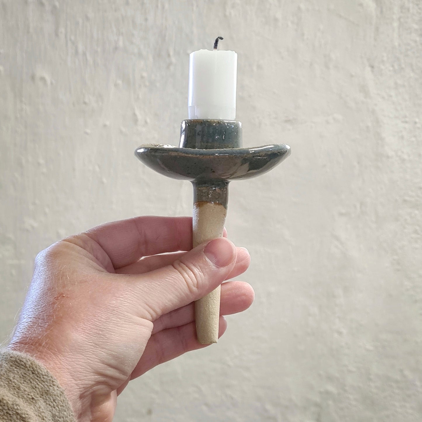 Candle holder for bottle