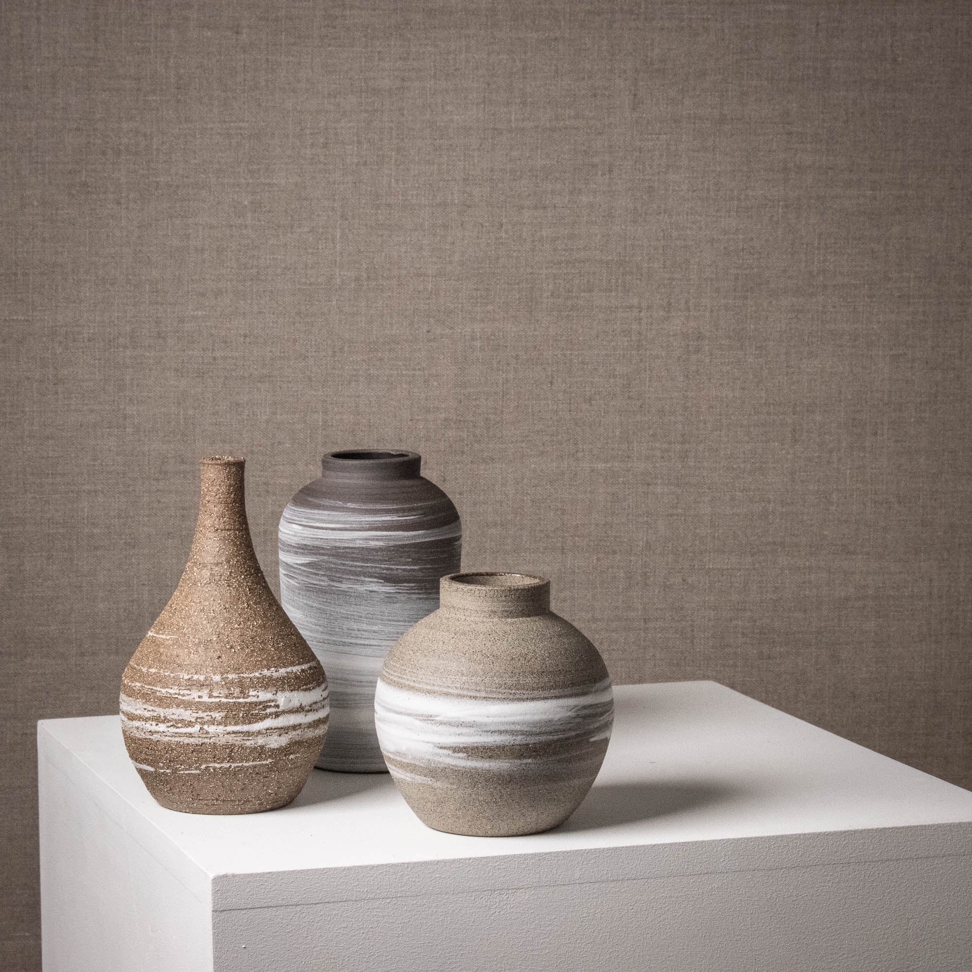 Japandi vases, set of 3 (#10, #11, #12)