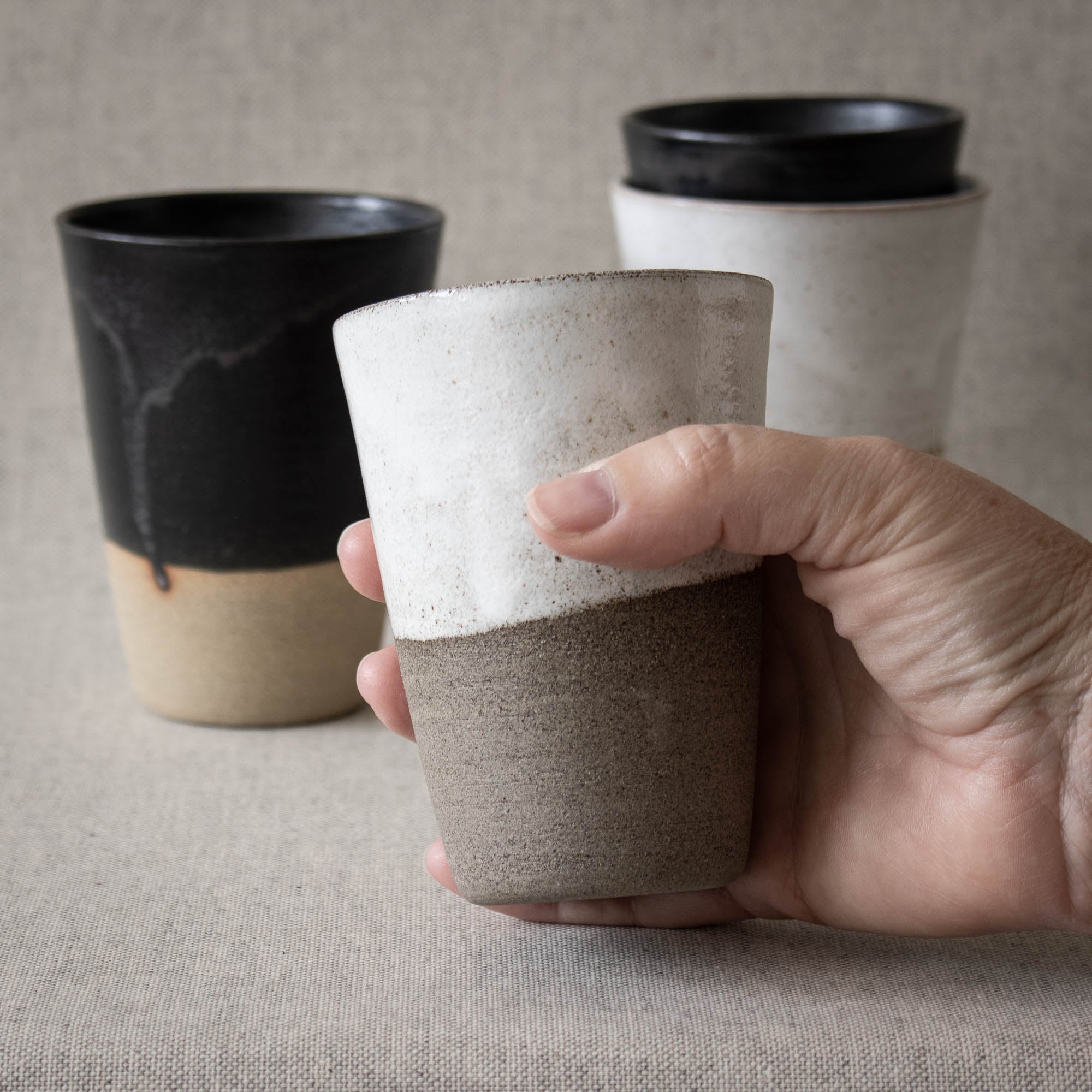 Mugg utan öra - L (latte)